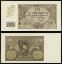 10 złotych 1.03.1940, seria J 3706527, piękne, L