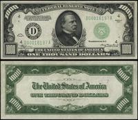 1.000 dolarów 1934, Seria D00016197A, zielona pi