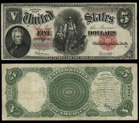 5 dolarów 1907, seria K86945387, czerwona pieczę