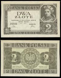 2 złote  26.02.1936, banknot bez oznaczenia seri