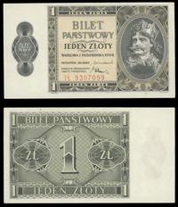 1 złoty 1.10.1938, seria IŁ 9307099, piękne, Mił