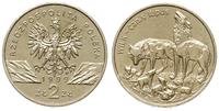 2 złote 1999, Warszawa, Wilk, nordic gold, Parch