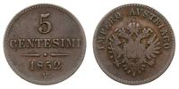 5 centesimi 1852/V, Wenecja, rzadkie, Herinek 83