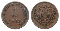1 soldo 1862/A, Wiedeń, rzadkie, Herinek 849