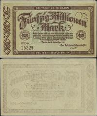 50 milionów marek 18.09.1923, Berlin, Seria RH9 