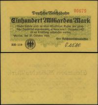 100 miliardów marek 27.10.1923, Berlin, Seria RH