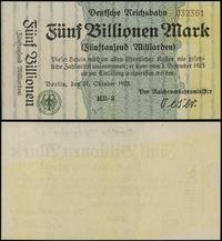 5 bilionów marek 27.10.1923, Berlin, Seria HR2 0