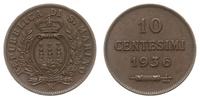 10 centesimi 1936, Rzym, brąz, KM 13
