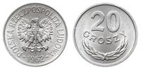 20 groszy 1962, Warszawa, aluminium, wyśmienite,