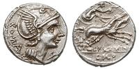 denar 109-108 pne, Rzym, Aw: Głowa Romy w hełmie