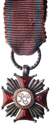 Miniatura Srebrnego Krzyźa Zasługi - II RP 1918-