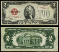 2 dolary 1928 D, czerwona pieczęć, seria  C 7773