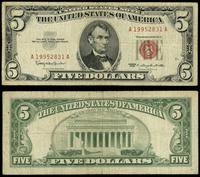 5 dolarów 1963, czerwona pieczęć, seria  A 19952