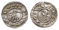 denar po 1050, Praga, Aw: Popiersie z uniesioną 