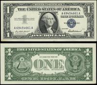 1 dolar 1957, Seria A 69454661 A, niebieska piec