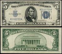 5 dolarów 1934 A, Seria K 15322723 A, niebieska 