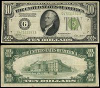 10 dolarów 1928 B, Seria G 47533193 A, zielona p