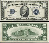 10 dolarów 1934 C, Seria B 37743737 A, niebieska