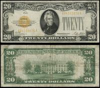 20 dolarów 1928, Seria A 04168075 A, żółta piecz