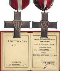 Krzyż Grunwaldu III klasy - PRL, nadany Marii Ko