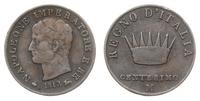 1 centisimo 1812/M, Mediolan, II typ monety, pat
