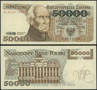 50.000 złotych 1.12.1989, seria G 8059108, Miłcz