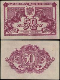 50 groszy 1944, złamane, przebarwiony papier, Lu