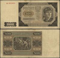 500 złotych 1.07.1948, seria AA, numeracja 08340