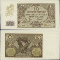 10 złotych 1.03.1940, seria J, numeracja 3706513