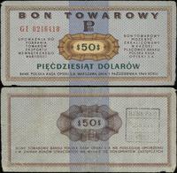 bon na 50 dolarów 01.10.1969, seria GI, numeracj