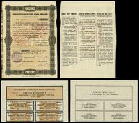 Polska, list zastawny 8% na 500 złotych z 4 kuponami na oddzielnym arkuszu, 1928