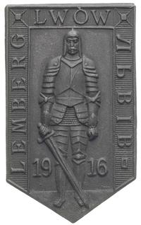 znaczek pamiątkowy Lwów 1916, cynk 36 x 21 mm, s