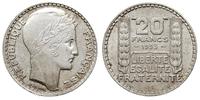 20 franków 1933, Paryż, srebro "680", piękne, Ga