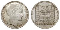 20 franków 1929, Paryż, srebro "680", piękne, pa