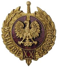 odznaka W Służbie Narodu, za XX lat służb, 44x37