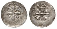 denar 1002-1024, Wormacja, Aw: Krzyż z kulkami i
