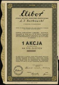 Polska, akcja na okaziciela o wartości 100 złotych, 19.12.1933