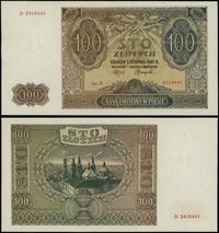 100 złotych 1.08.1941, seria D 2418441, pięknie 