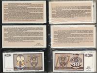 Chorwacja, klaser z 34 wzorami banknotów z lat 1992-1993