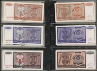 Chorwacja, klaser z 34 wzorami banknotów z lat 1992-1993