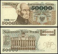 50.000 złotych 01.12.1989, seria G, numeracja 80
