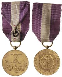 Medal Za Długoletnią Służbę (X), brąz 35 mm, wst