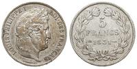 5 franków 1831 BB, Strasbourg, popiersie autorst