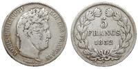 5 franków 1832 D, Lyon, popiersie autorstwa Doma
