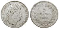 5 franków 1833 B, Rouen, popiersie autorstwa Dom