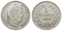 5 franków 1833 W, Lille, popiersie autorstwa Dom