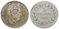 5 franków 1834 W, Lille, popiersie autorstwa Dom