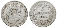 5 franków 1839 A, Paryż, popiersie autorstwa Dom