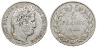 5 franków 1844 W, Lille,  popiersie autorstwa Do