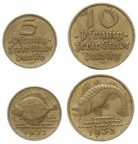 5 i 10 fenigów 1932, Berlin, Flądra i Dorsz, raz